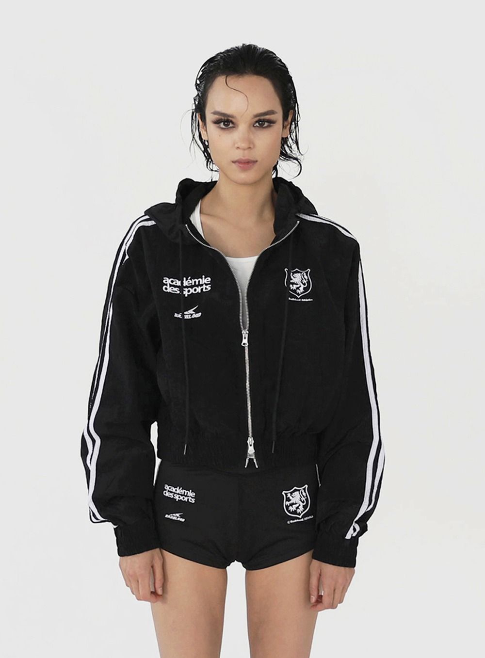 Áo Khoác Badblood - ADS Vintage Hooded Track Jacket Black - w-jkt24-017