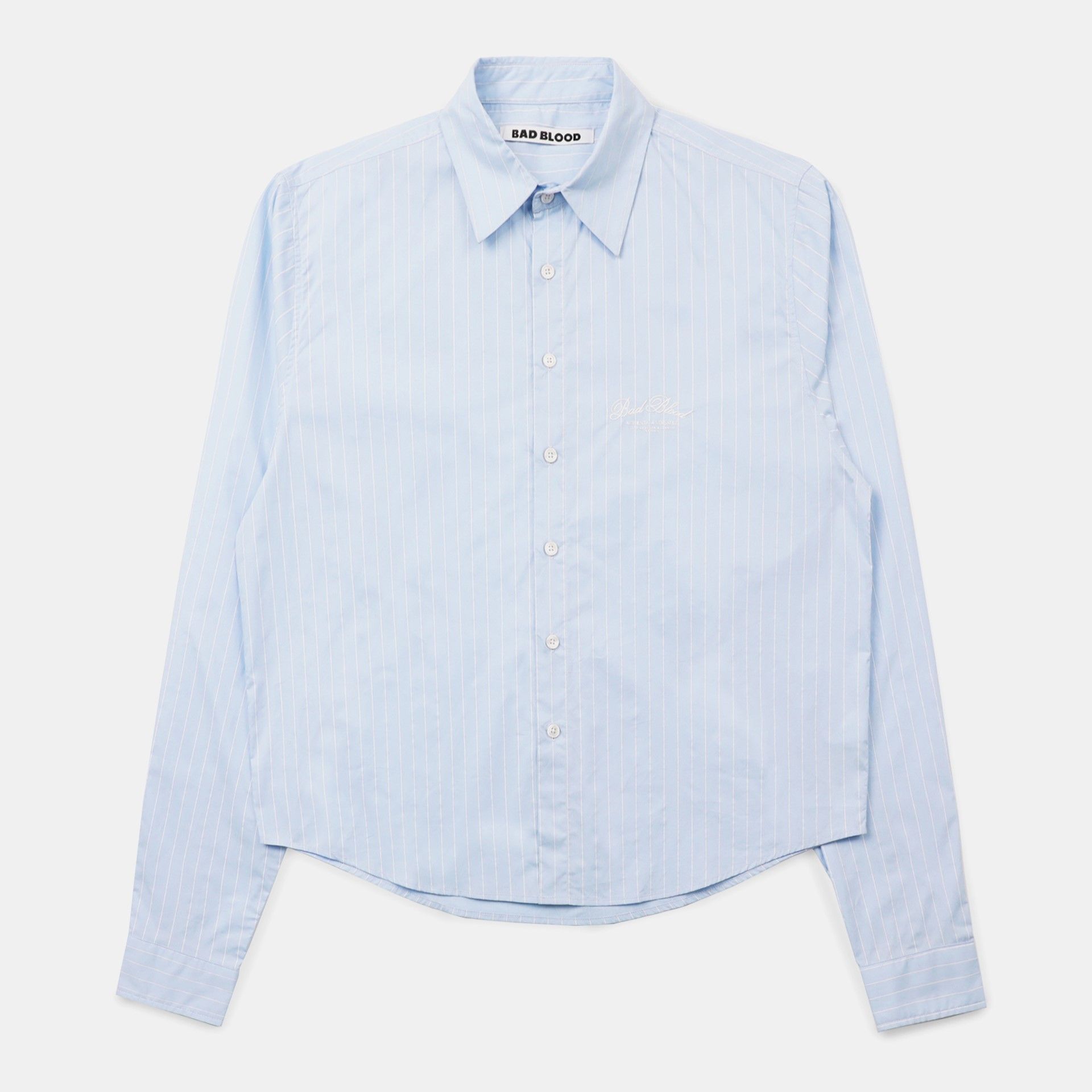 Áo Sơ Mi Badblood - Classic Logo Long Sleeve Shirt - Blue/Stripe - w-sht24-016