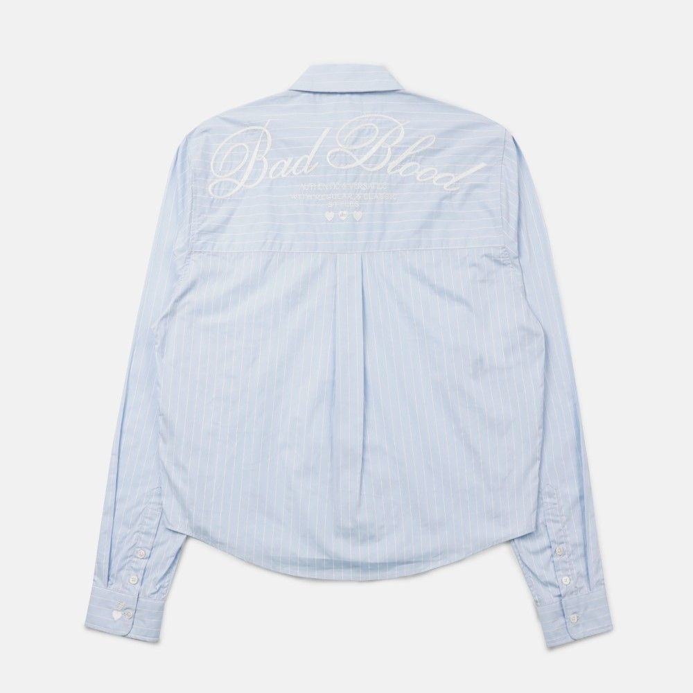 Áo Sơ Mi Badblood - Classic Logo Long Sleeve Shirt - Blue/Stripe - w-sht24-016