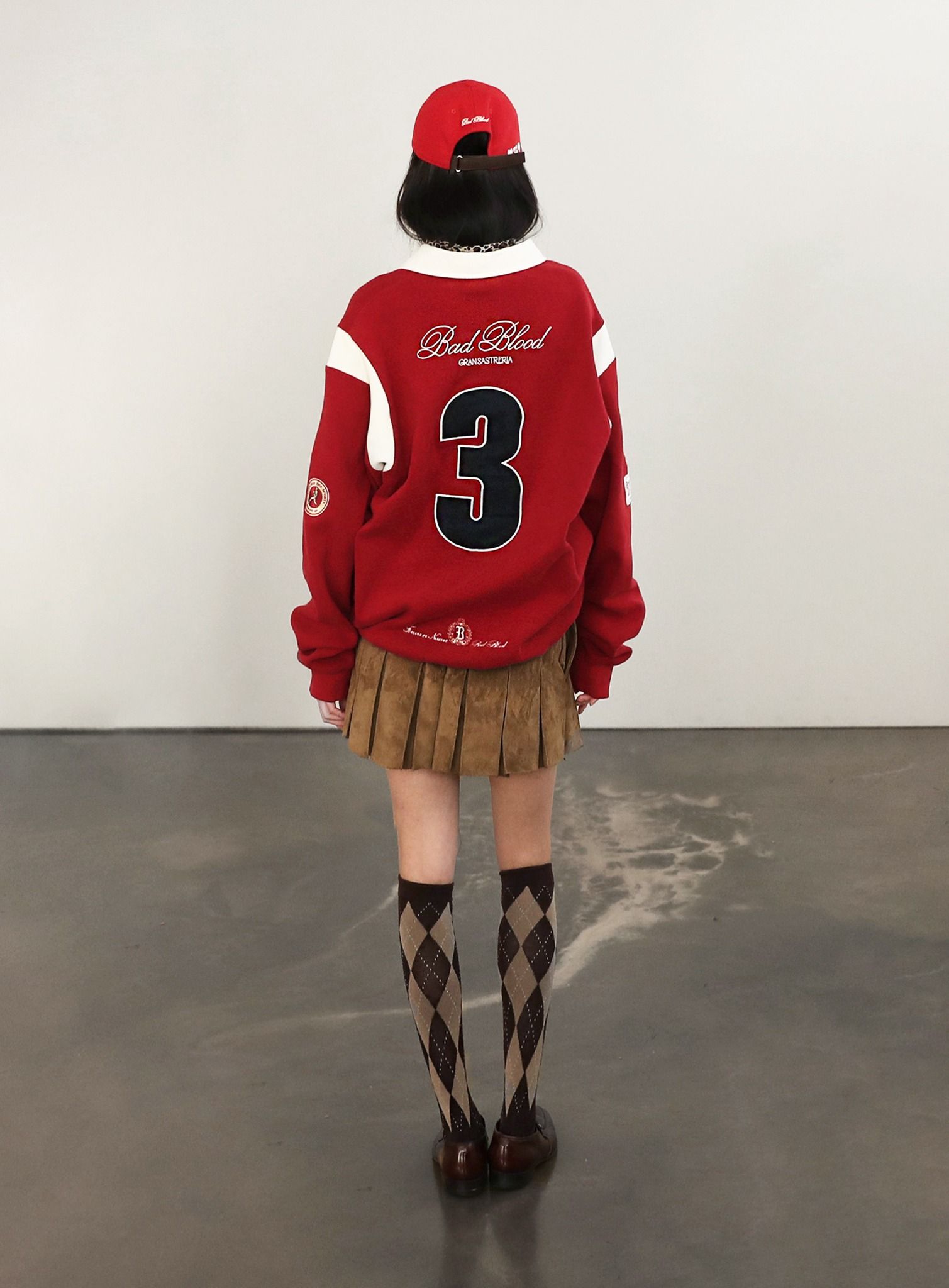 Áo Sweater Badblood - Saint Blood Rugby Shirt Red - w-sweatshirt24-011