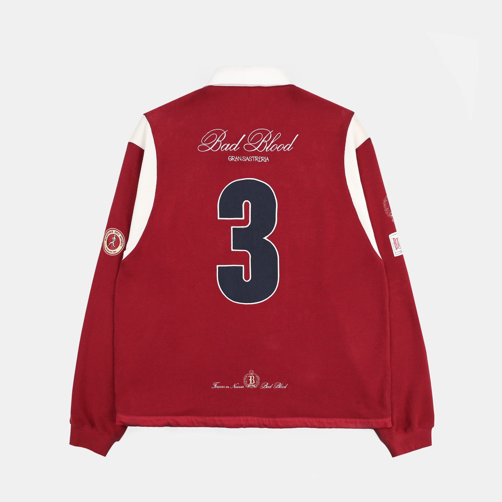 Áo Sweater Badblood - Saint Blood Rugby Shirt Red - w-sweatshirt24-011
