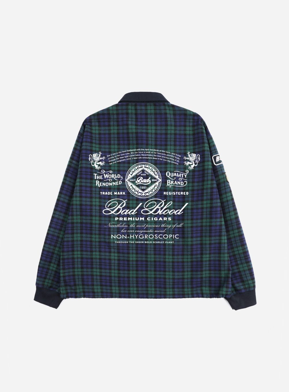 Áo Sweater Badblood - Classic Check Rugby Shirt Green - w-sweatshirt24-014