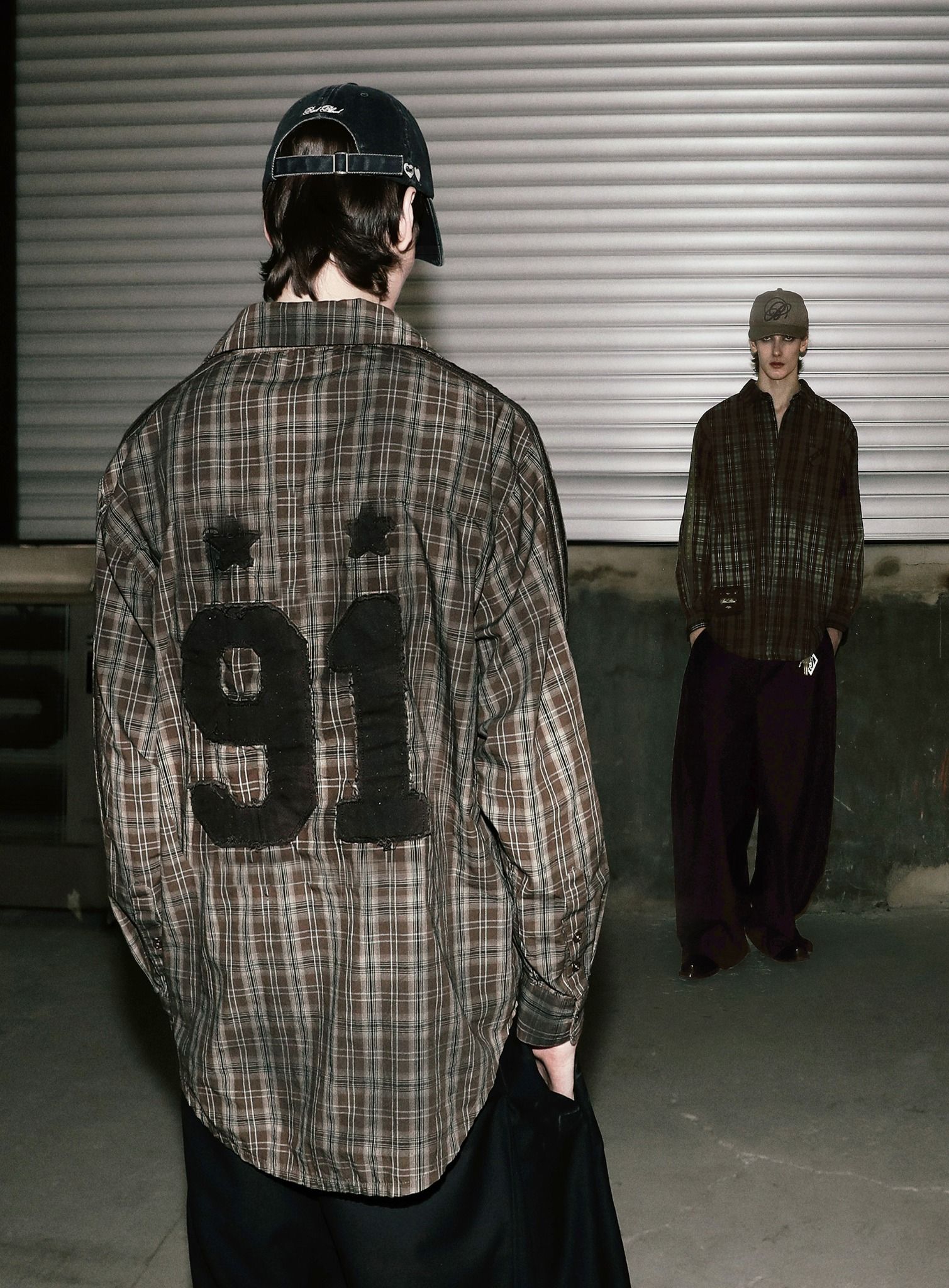 Áo Sơ Mi Badblood - Vintage Billy Check Shirt Large Fit Brown - w-tee25-025