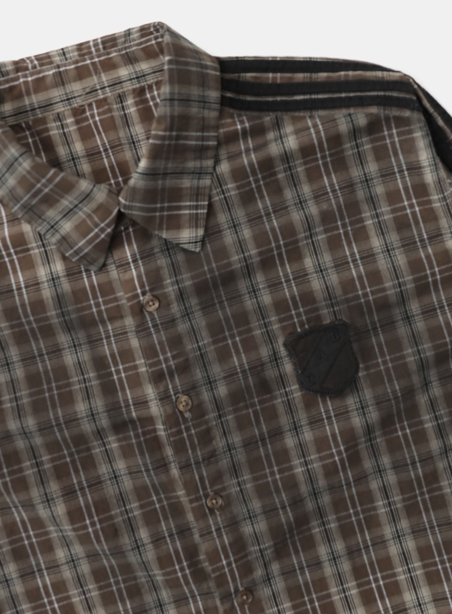 Áo Sơ Mi Badblood - Vintage Billy Check Shirt Large Fit Brown - w-tee25-025
