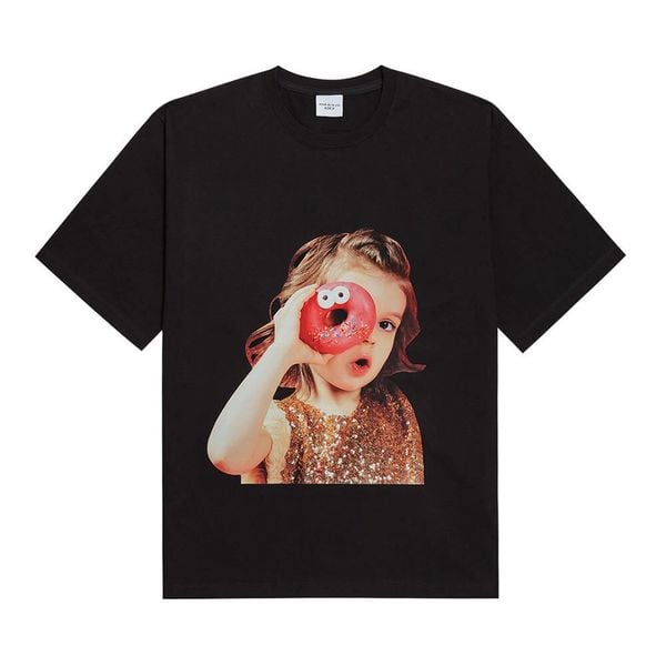 Tシャツ・カットソー ACME DE LA VIE ADLV BABY FACE SHORT SLEEVE DONUT 3 4BUK097 acmé de la vie ADLV BABY FACE SHORT SLEEVE T-SHIRT BLACK