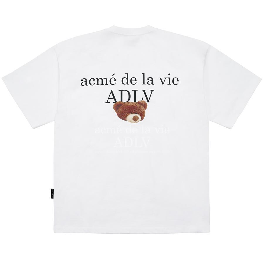 Áo thun - Acmé de la vie - ADLV BABY FACE SHORT SLEEVE T-SHIRT WHITE GREEN KNIT GIRL