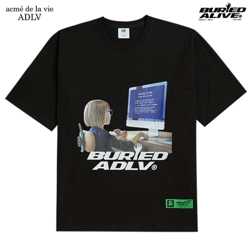 Áo thun - Acmé de la vie - ADLV BURIED ALIVE COMPUTER GIRL