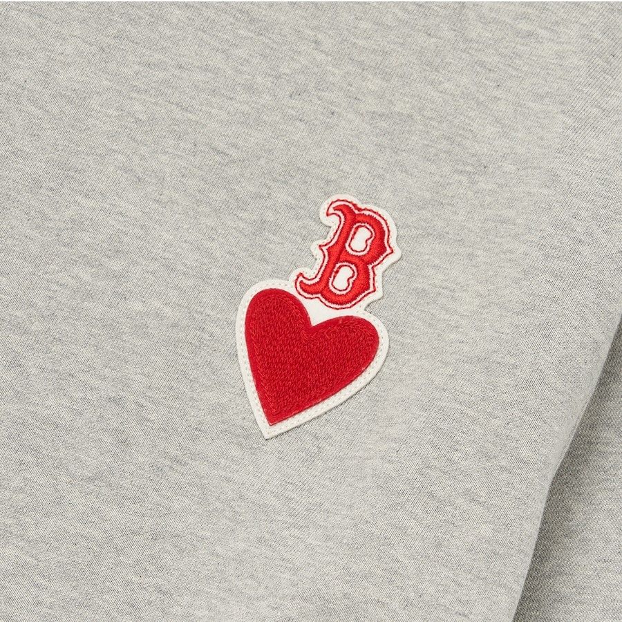  Áo Sweater MLB Korea - Heart Overfit Sweatshirts BOSTON REDSOX - 3AMTH0324-43MGS 