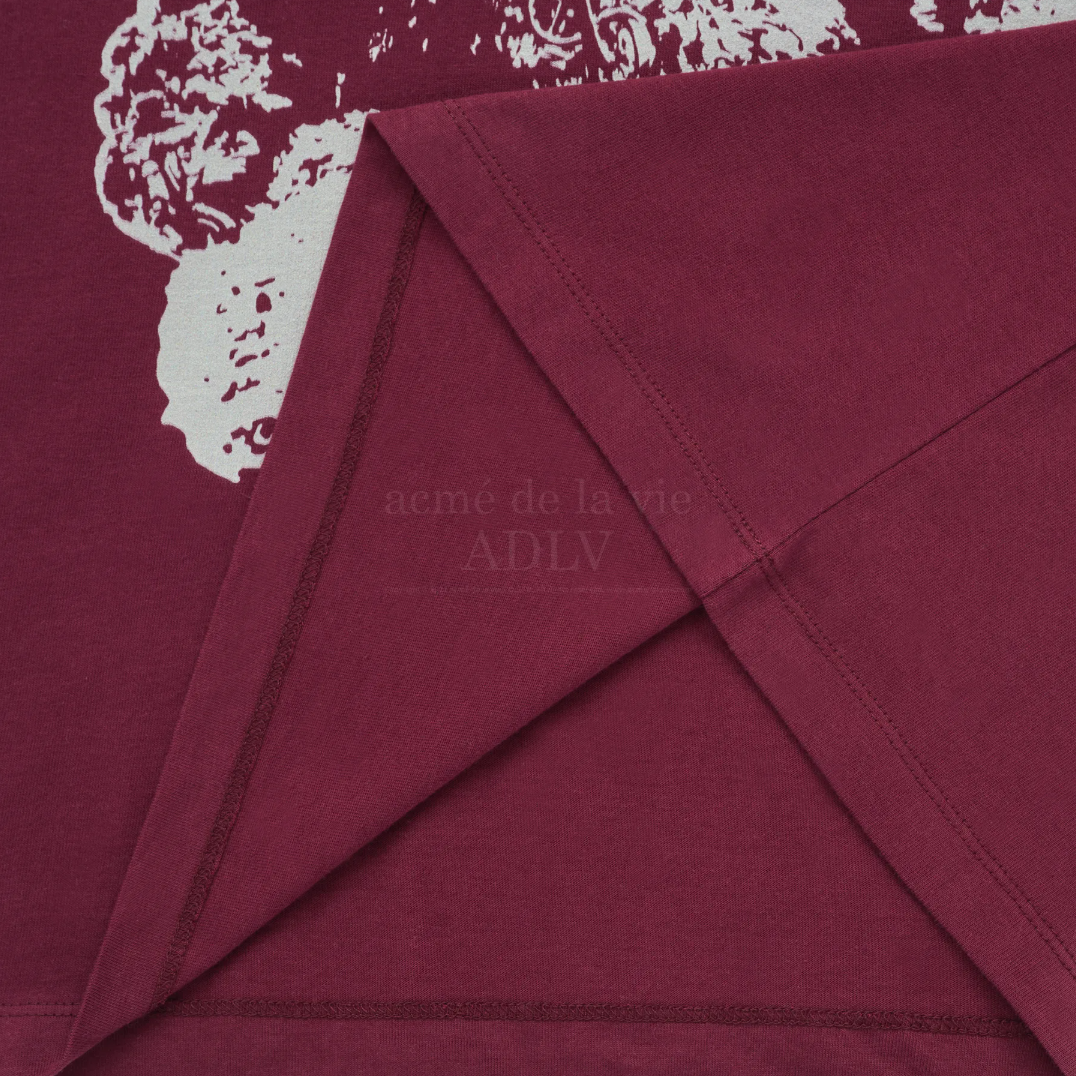 Áo thun Acmé de la vie - ADLV Vintage Overlab Bear Red Wine