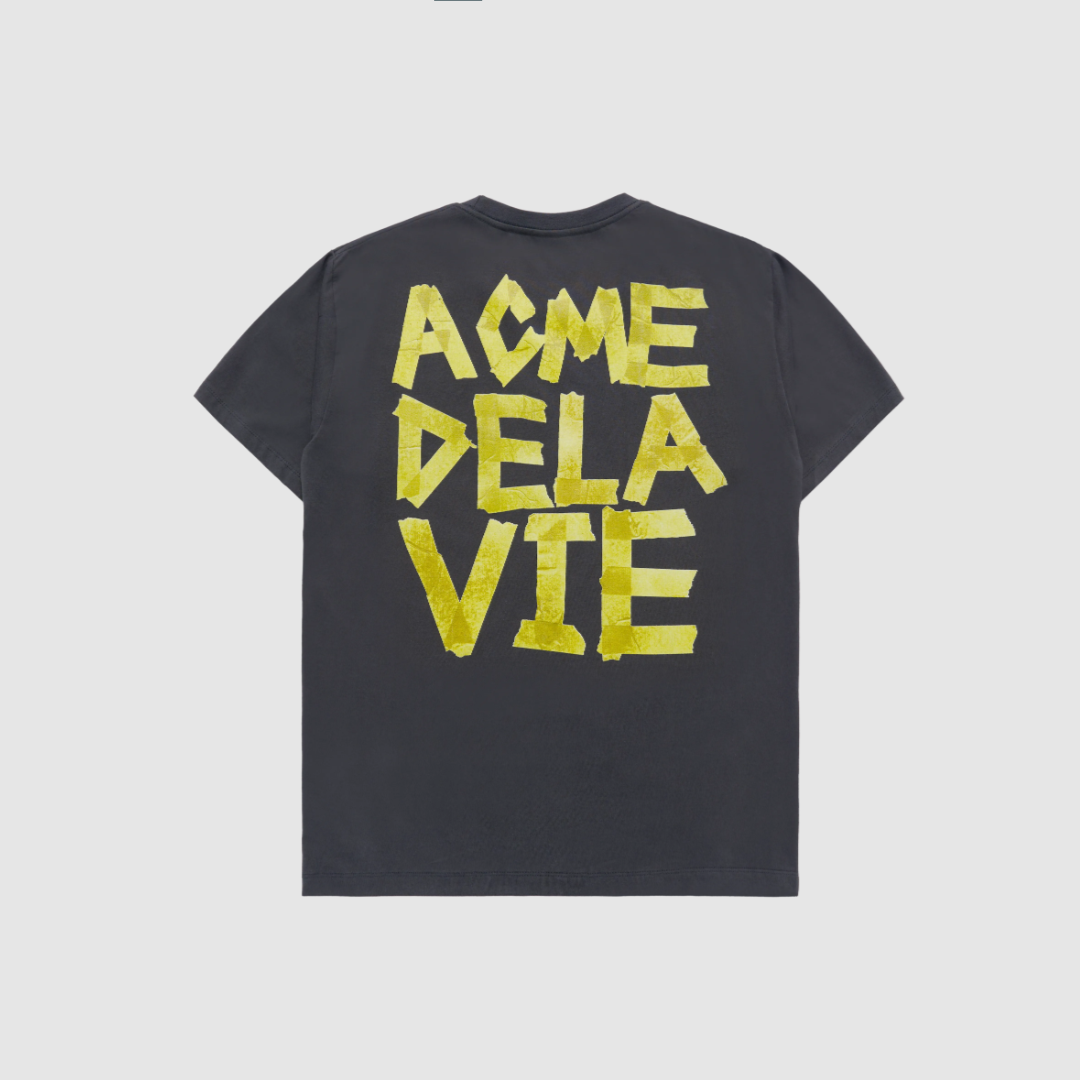 Áo thun Acmé de la vie - ADLV TAPE TYPOGRAPHIC GREY