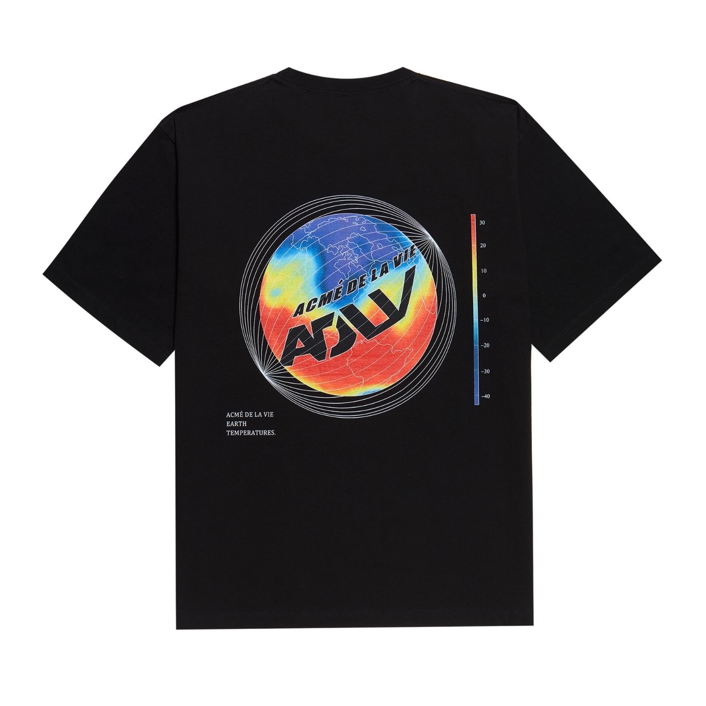 Áo thun - Acmé de la vie - ADLV GLOBE BLACK TEE