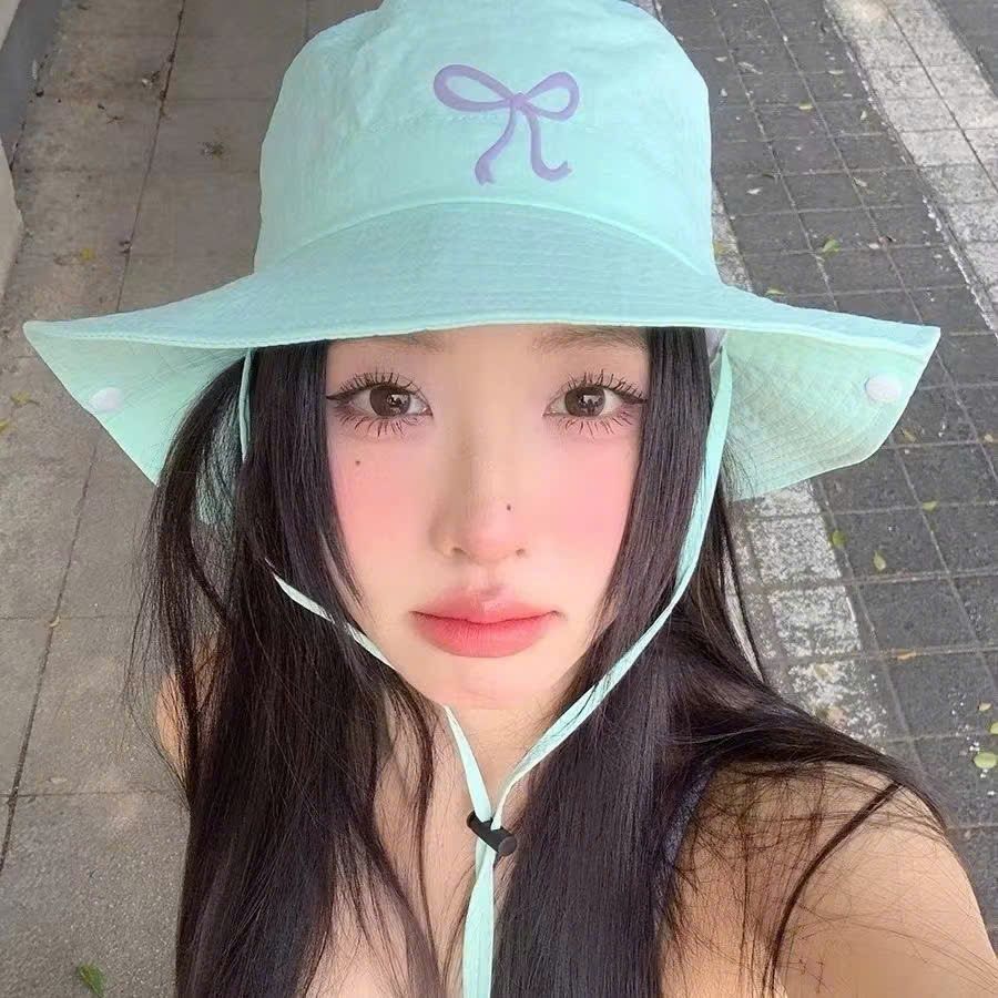 Nón Bucket Tai Bèo Nội Địa Hàn Ribbon