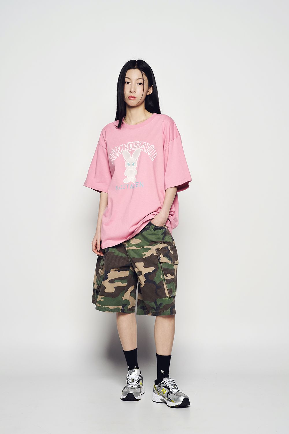 Áo thun ADLV - Acmé de la vie Blur Alien Short Sleeve T-shirt Pink