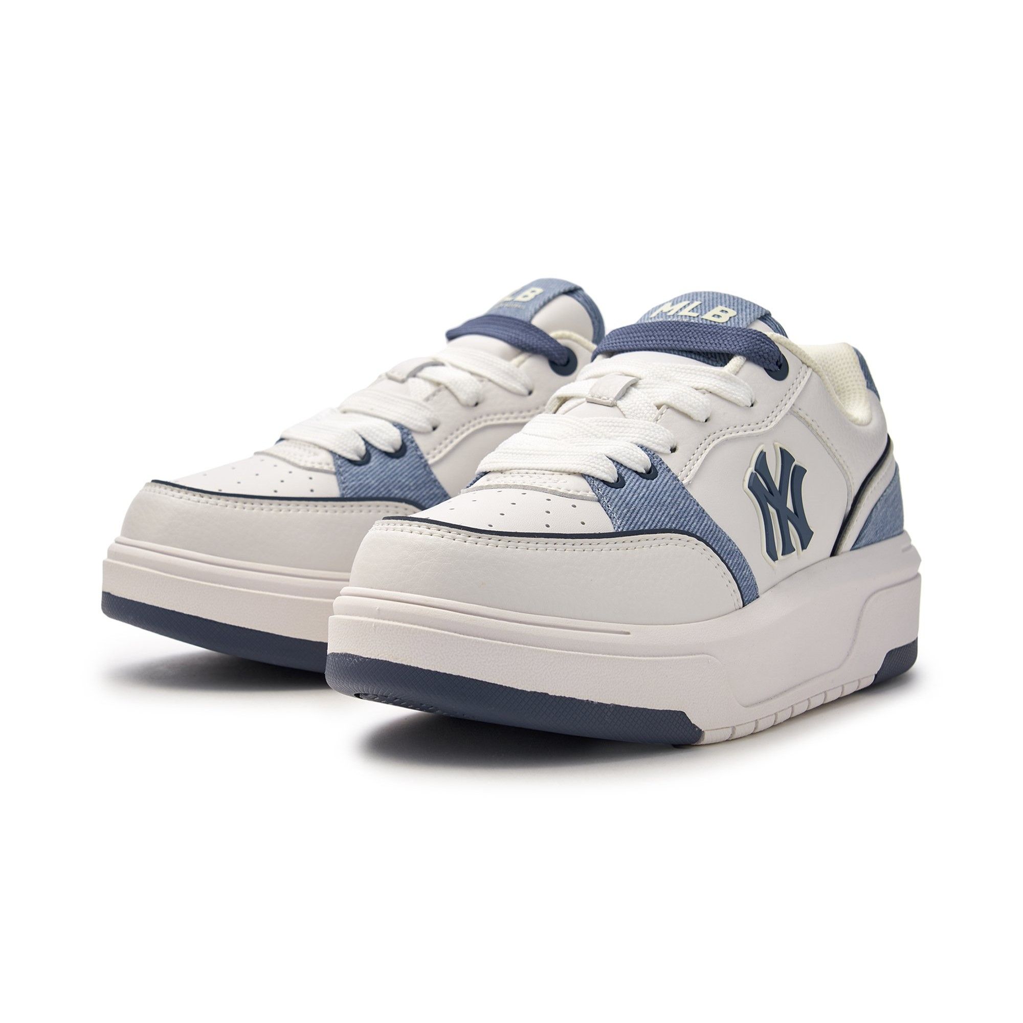 Giày MLB Korea Chunky Liner Denim Pocket New York Yankees - 3ASXD015N-50NYS