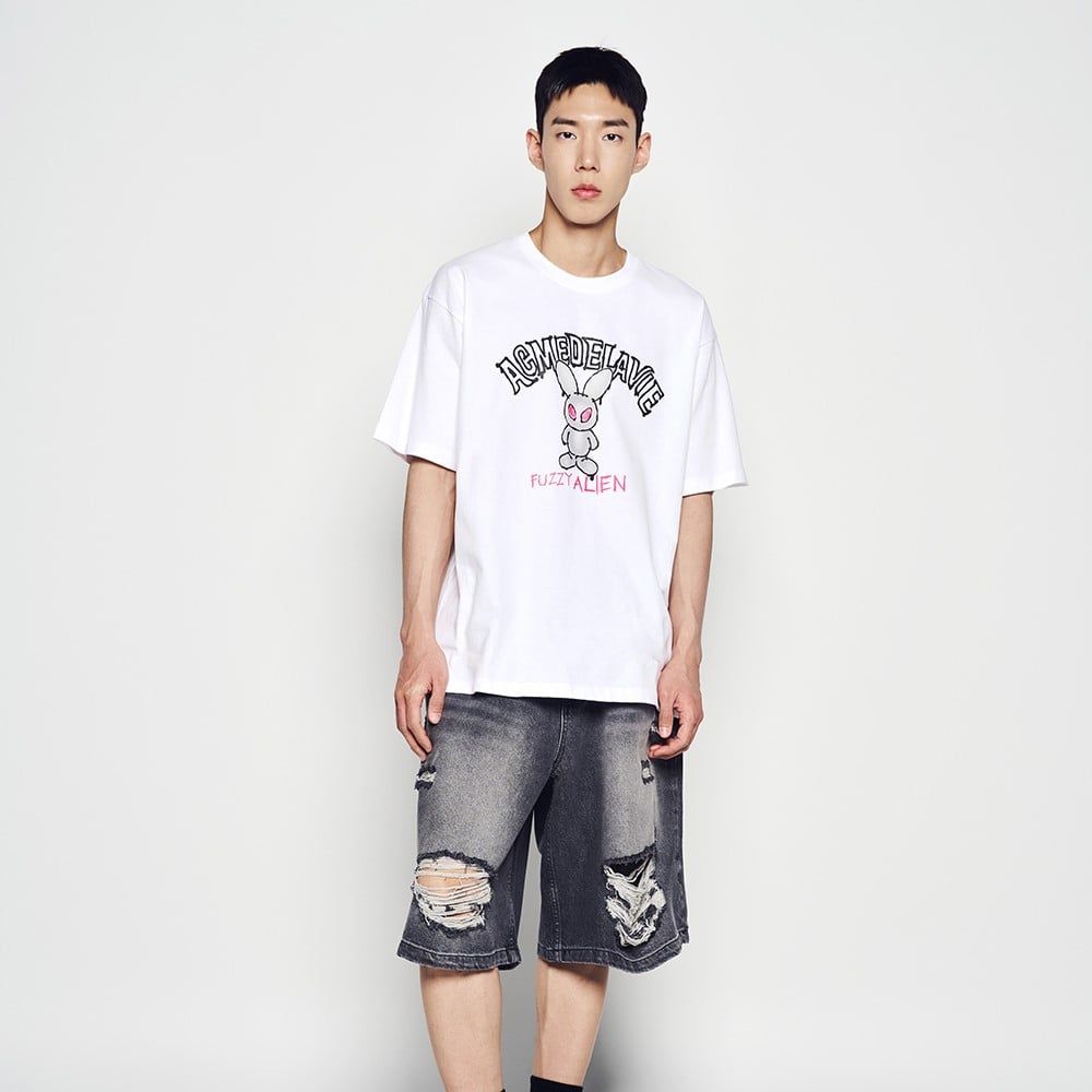 Áo thun ADLV - Acmé de la vie Blur Alien Short Sleeve T-shirt White