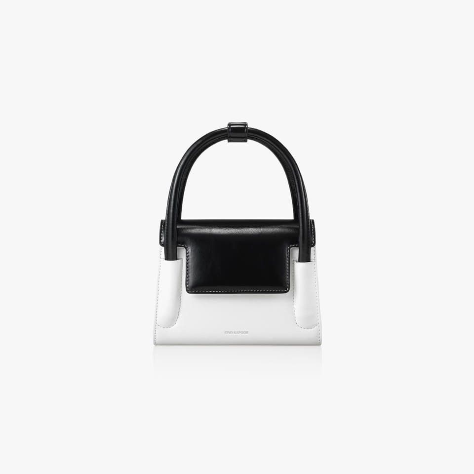 Túi Xách FindKapoor Korea - Marty Bag 18 Crinkled White Black