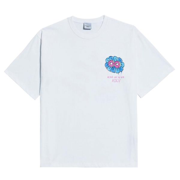  Áo thun - Acmé de la vie - ADLV DONUT FLOWER GRAFFITI SHORT SLEEVE T-SHIRT WHITE 