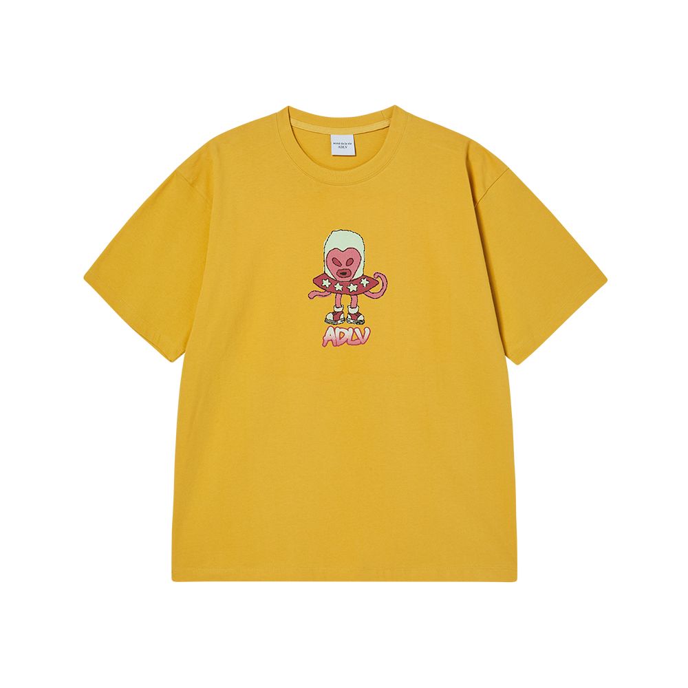 Áo thun ADLV - Acmé de la vie Heart Alien Short Sleeve T-shirt Mustard