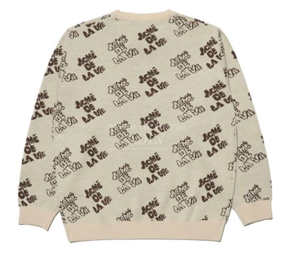  Áo Sweater Acmé de la vie - ADLV LOGO PATTERN KNIT BEIGE 