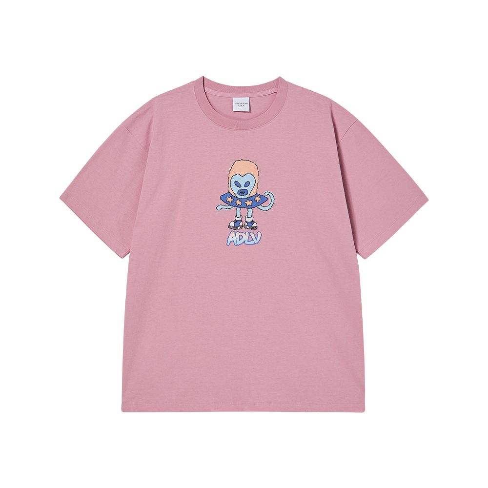 Áo thun ADLV - Acmé de la vie Heart Alien Short Sleeve T-shirt Pink