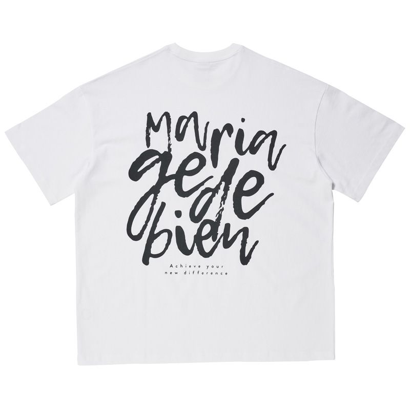 Áo thun Mariagedebien (MGDB) - White/Black T-shirt