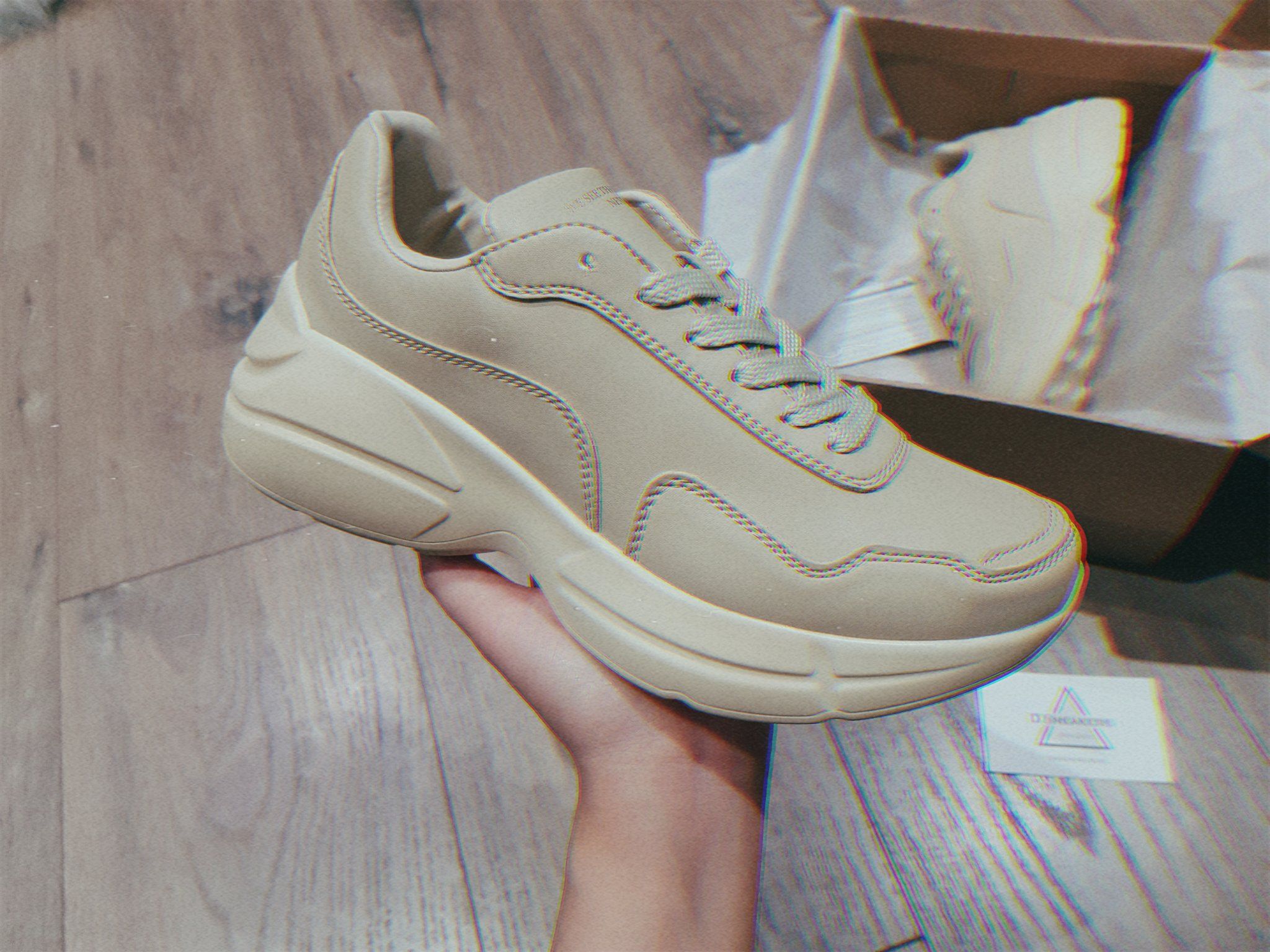 Giày Domba Moonlake Beige - H-9212 - Kem