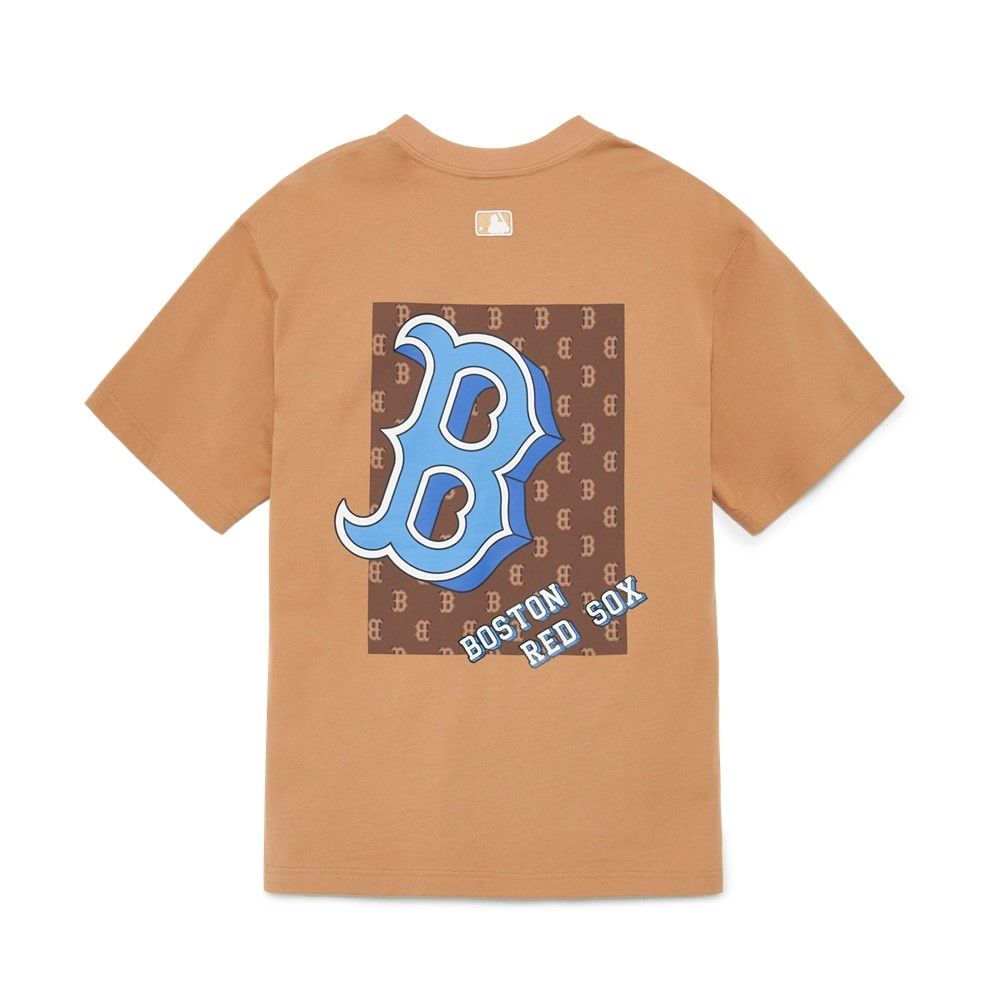 Áo thun MLB Korea - Monotive Overfit Short Sleeve Boston Red Sox Sand - 3ATSM3033-43SAS