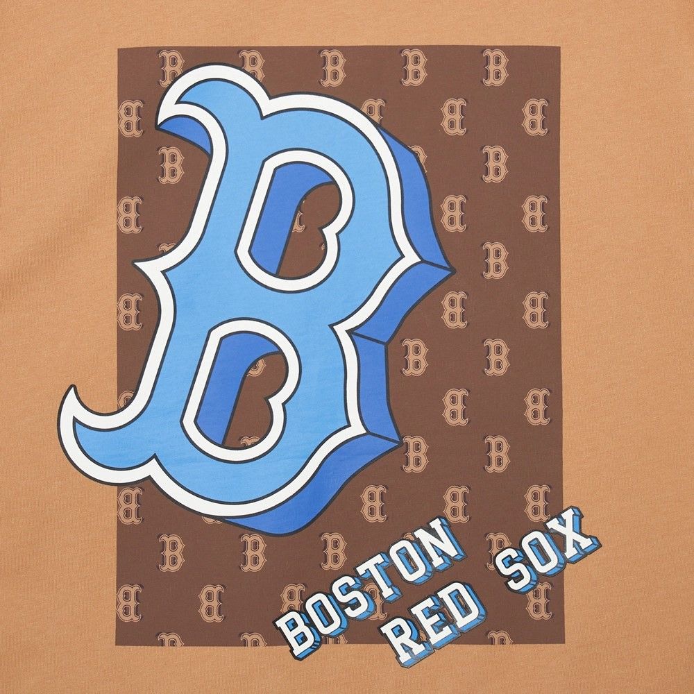 Áo thun MLB Korea - Monotive Overfit Short Sleeve Boston Red Sox Sand - 3ATSM3033-43SAS