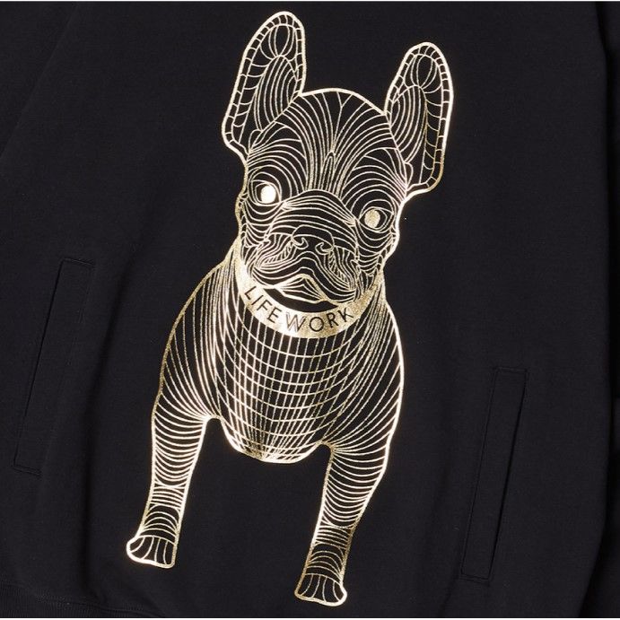 Áo Hoodie Life Work -Gold Big Radoc Black Hood - LW225HD299