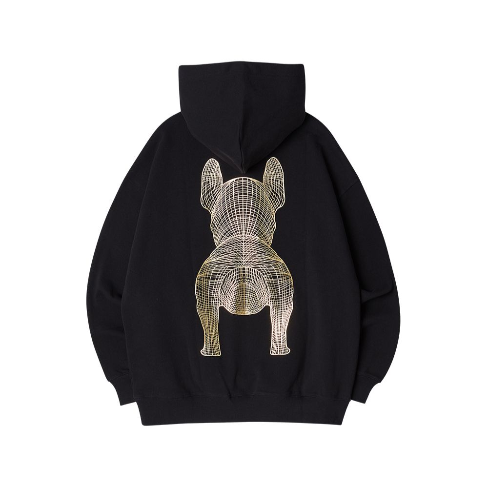 Áo Hoodie Life Work -Gold Big Radoc Black Hood - LW225HD299