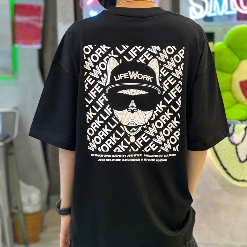 Áo thun Life Work - Life Work Logo Play Black Short Sleeve T-shirt - LW234TS084