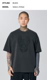  Áo thun Life Work - Pigment embroidered short-sleeved Black T-shirt - LW222TS610 