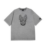  Áo thun Life Work - Pigment embroidered short-sleeved Grey T-shirt - LW222TS610 