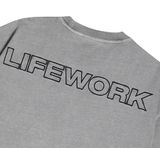  Áo thun Life Work - Pigment embroidered short-sleeved Grey T-shirt - LW222TS610 