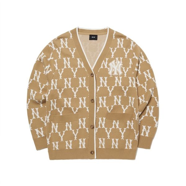  ÁO VẢI MLB MONOGRAM DIAMOND CARDIGAN NEW YORK YANKEES - 3AKCM0121-50BGD 