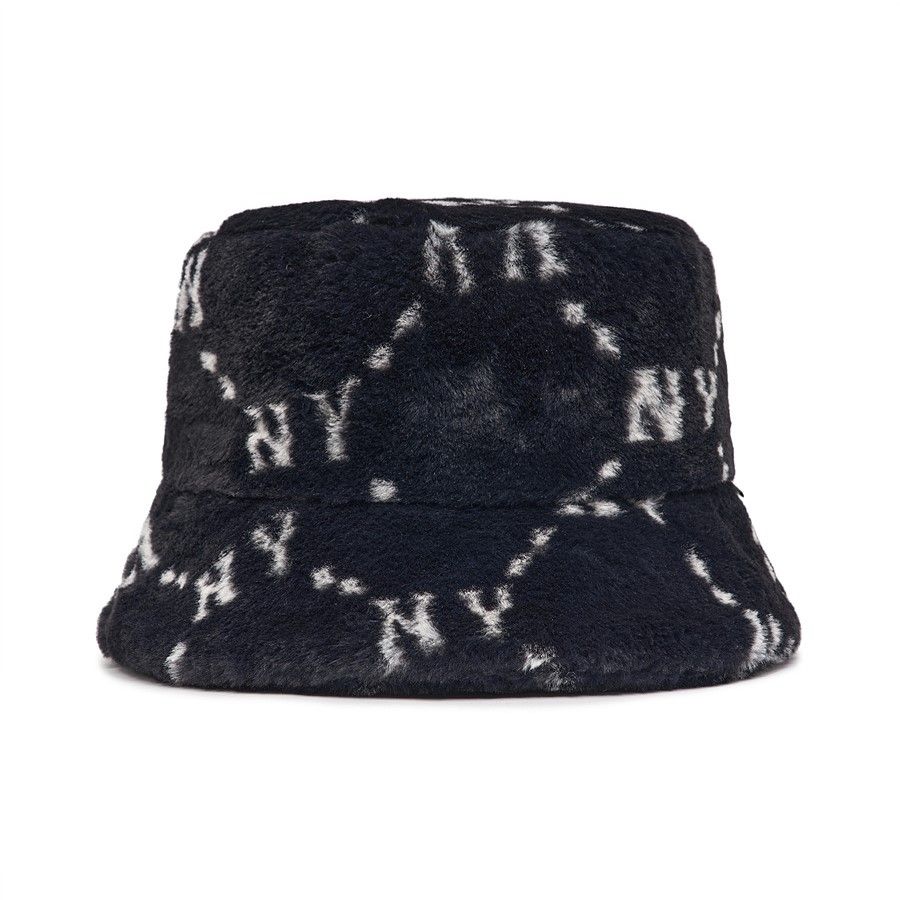  Nón Bucket MLB - DIA MONOGRAM FUR BUCKET HAT NEW YORK YANKEES - 3AHTMF226-50BKS 