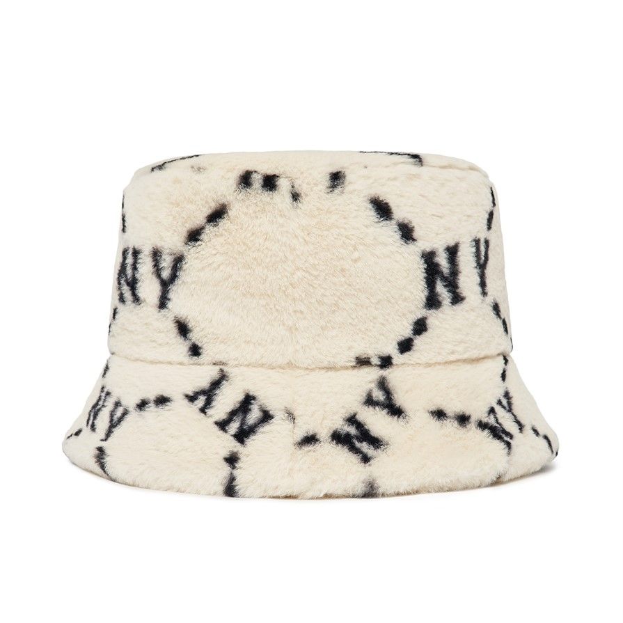  Nón Bucket MLB - DIA MONOGRAM FUR BUCKET HAT NEW YORK YANKEES - 3AHTMF226-50CRS 