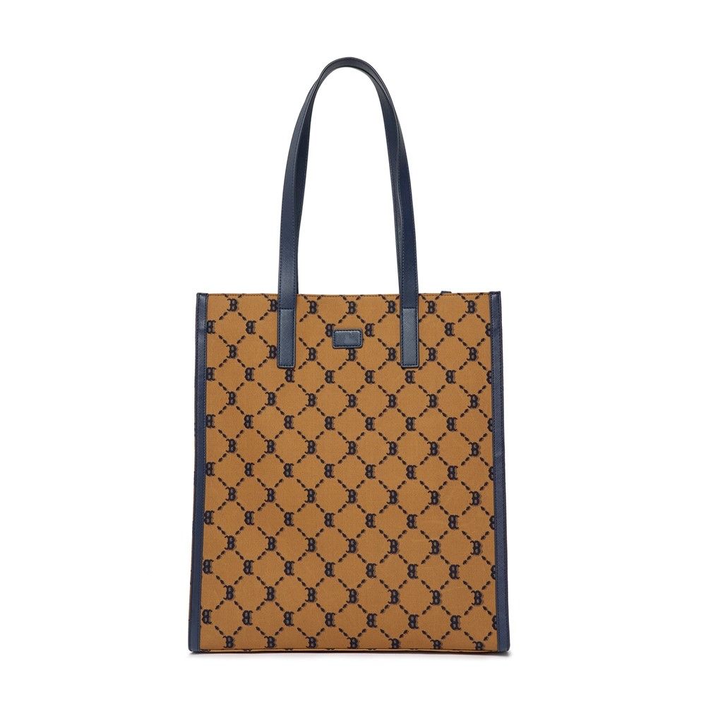 Túi Tote MLB Korea - Diamond Jackquard Tote Bag Boston Red Sox D.Beige - 3AORM012N-43BGD