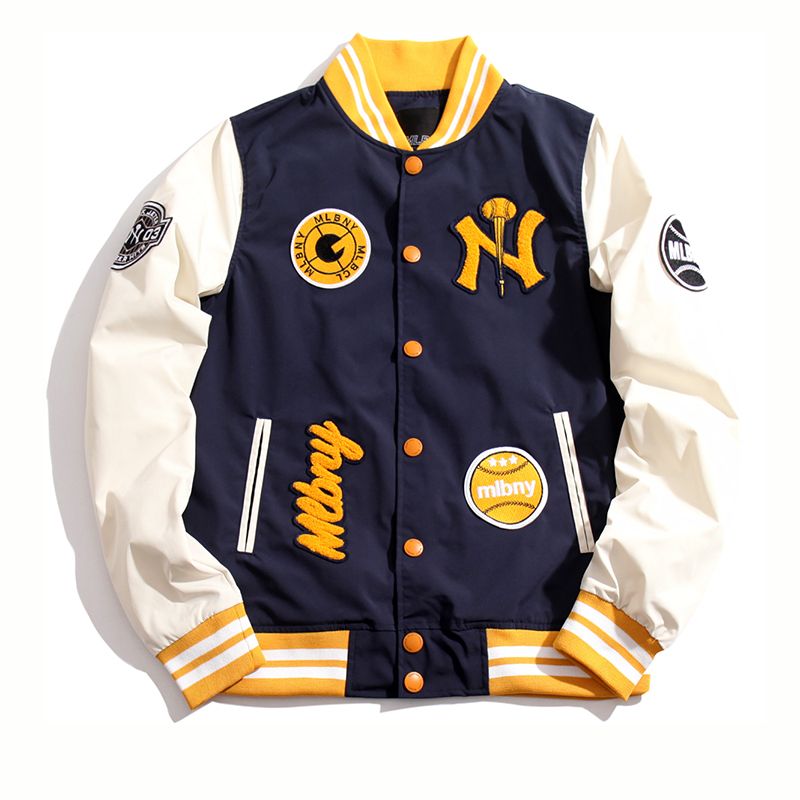 Áo khoác bóng chày MLBNY - Tay Trắng Vải dù - NY4YC