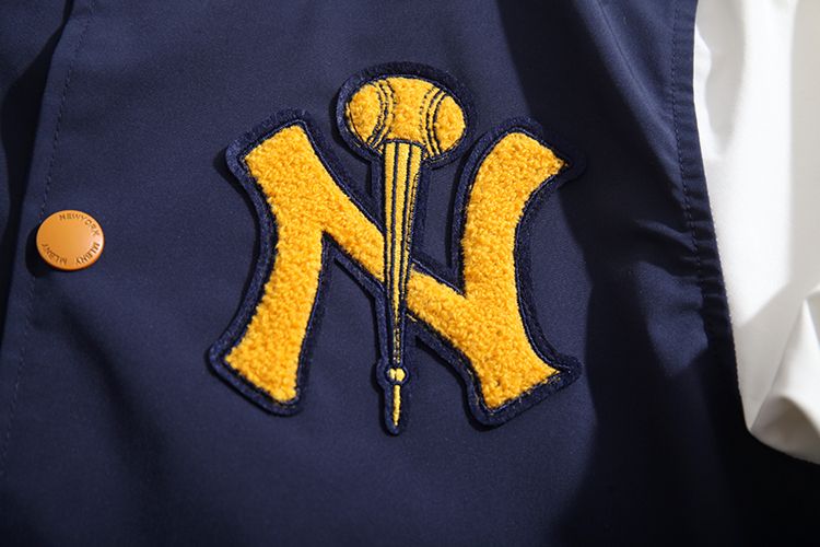 Áo khoác bóng chày MLBNY - Tay Trắng Vải dù - NY4YC