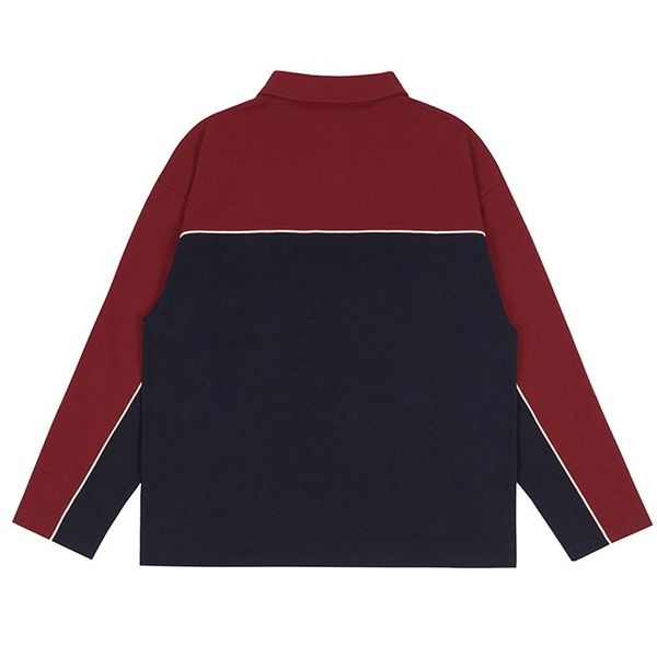  Áo Polo RMTCRW [ROMANTIC CROWN] - PIPING POLO SHIRT BURGUNDY 