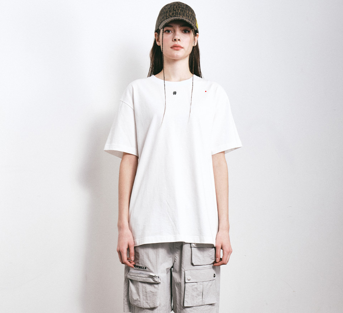Áo Thun - BEENTRILL - SHAKE Hashtag Comfort Fit Short Sleeve T-shirt / White