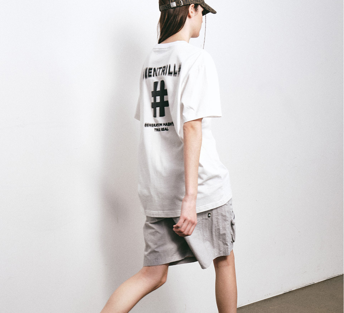 Áo Thun - BEENTRILL - SHAKE Hashtag Comfort Fit Short Sleeve T-shirt / White