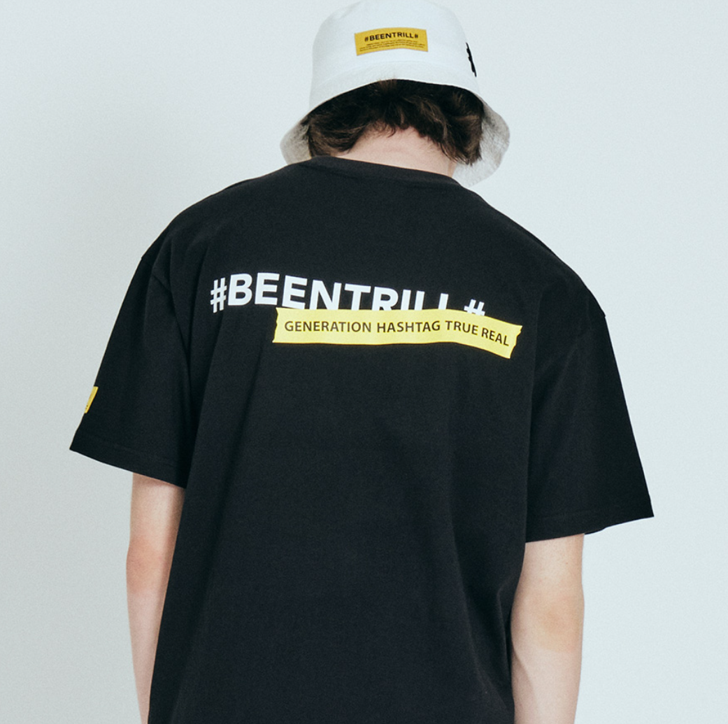 Áo Thun - BEENTRILL - TAPING Logo OverFit Short Sleeve T-shirt / Black
