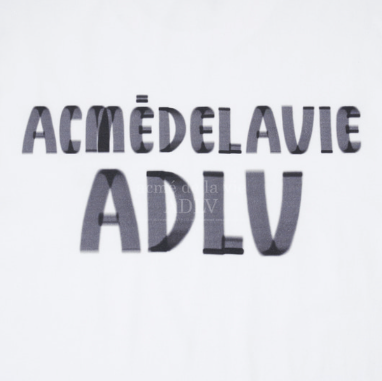 Áo thun - Acmé de la vie - ADLV MARKER BASIC LOGO SLEEVE T-SHIRT - WHITE / BLACK