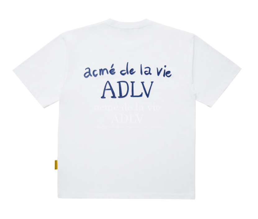Áo thun - Acmé de la vie - ADLV GLOSSY BASIC LOGO SLEEVE T-SHIRT - WHITE
