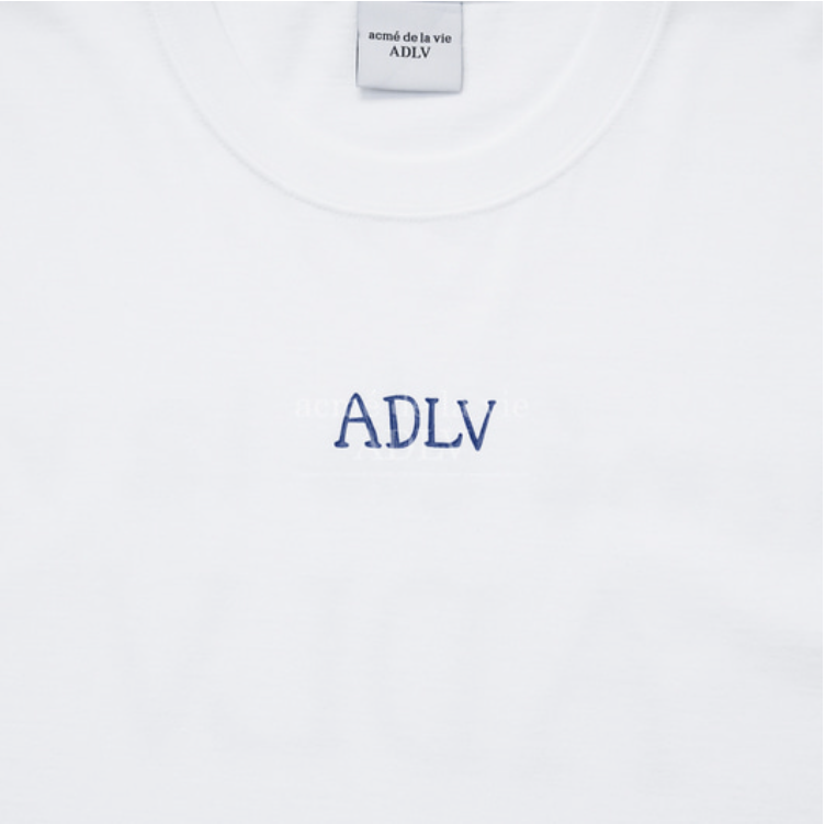 Áo thun - Acmé de la vie - ADLV GLOSSY BASIC LOGO SLEEVE T-SHIRT - WHITE