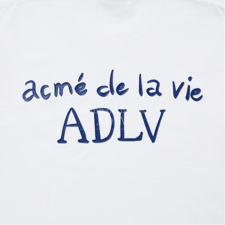 Áo thun - Acmé de la vie - ADLV GLOSSY BASIC LOGO SLEEVE T-SHIRT - WHITE