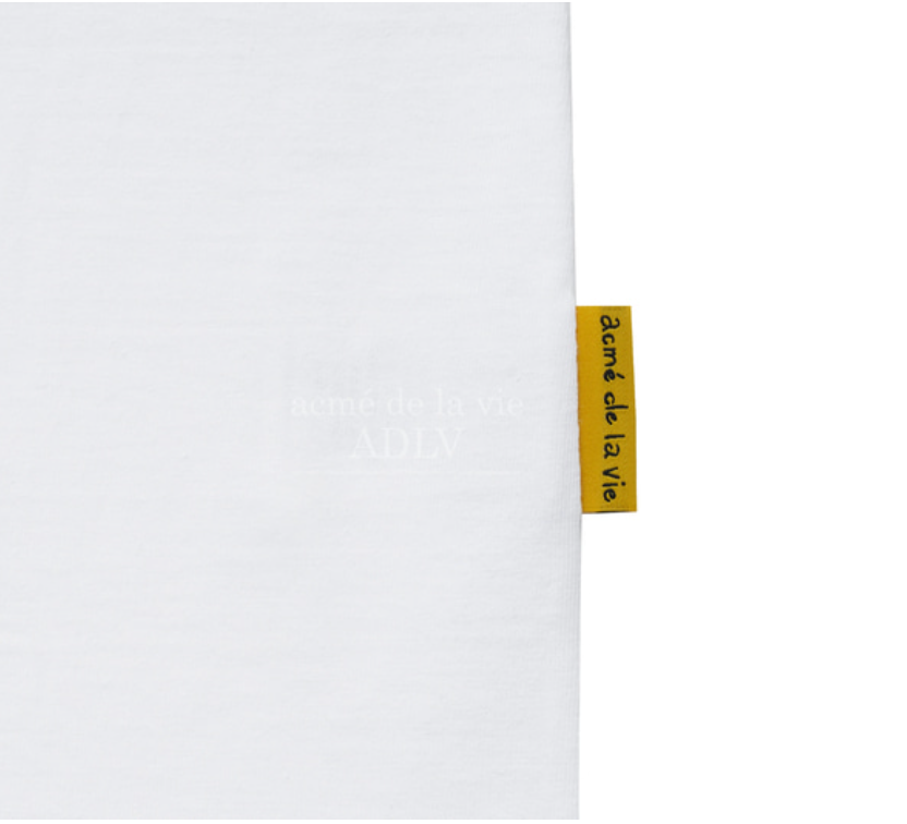 Áo thun - Acmé de la vie - ADLV GLOSSY BASIC LOGO SLEEVE T-SHIRT - WHITE