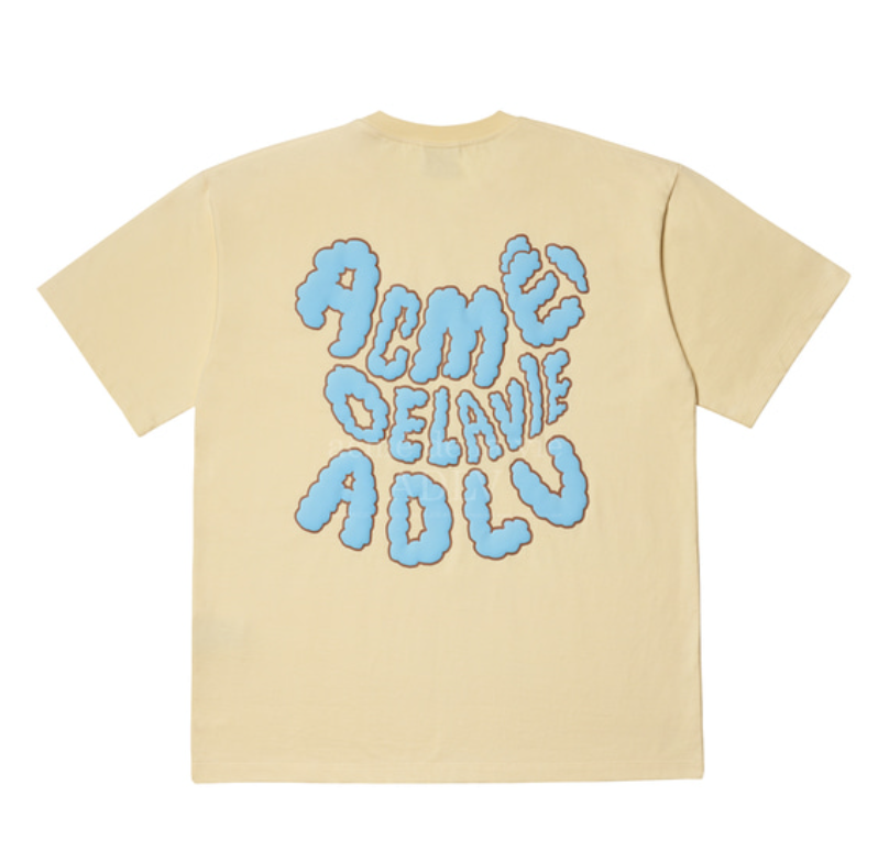 Áo thun - Acmé de la vie - ADLV EMBO BEAR SHORT SLEEVE T-SHIRT / LIGHT YELLOW